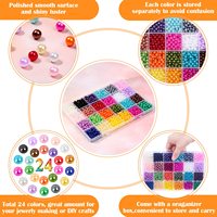 Perles rondes naturelles en vrac pour la fabrication de bracelets, vente en gros, 6mm, colorées