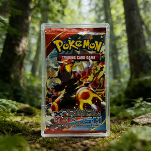 Boîte de présentation de cartes booster en acrylique transparent moderne de haute qualité avec fermeture pour protecteur de boosters TCG - Product Image 1