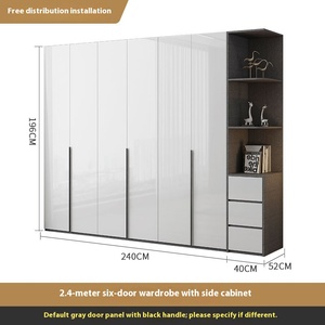 <span class=keywords><strong>Armoire</strong></span> de rangement moderne simple à porte plate avec support de coiffeuse <span class=keywords><strong>Armoire</strong></span> latérale <span class=keywords><strong>pour</strong></span> l'installation de l'entrée de la chambre à coucher - Product Image 6