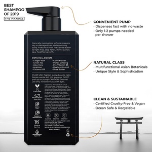 低最小起订量最佳男士护发保湿洗发水深层清洁光滑护发干燥或受损护发 - Product Image 3