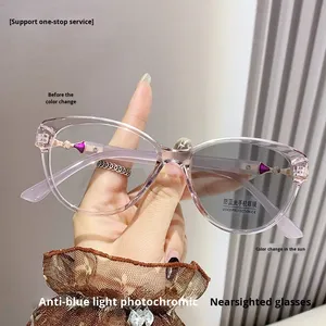 Gafas graduadas con bloqueo de luz azul fotocromática, logotipo personalizado, venta al por mayor <span class=keywords><strong>para</strong></span> hombres y mujeres, visión clara - Product Image 2