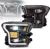 Phares à LED compatibles avec F150 2018 2019 2020 (ne convient pas au Raptor) avec clignotants séquentiels, pas besoin d'ampoules supplémentaires