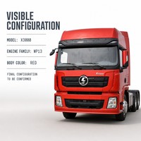 Truk Penggerak Utama SHACMAN X3000 6x4 Bekas dengan Mesin Diesel Cummins untuk Logistik Kontainer