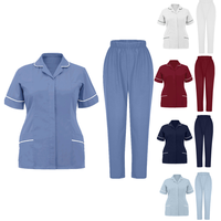Uniforme de travail pour le personnel hôtelier, tailles européennes et américaines, logo OEM, manches courtes, uniforme de travail pour femmes, uniforme de nettoyage, uniforme de personnel d'entretien ménager