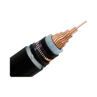 Voltaje medio Multi-Core cobre libre de oxígeno XLPE aislado XLPE forrado Flexible 185/1kV Cable de alimentación eléctrica tamaño