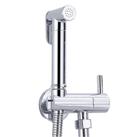 Kit de pulvérisateur mural double fonction moderne pour salle de bain, en laiton haut de gamme, douchette bidet, pulvérisateur de toilette à main, chrome, écologique