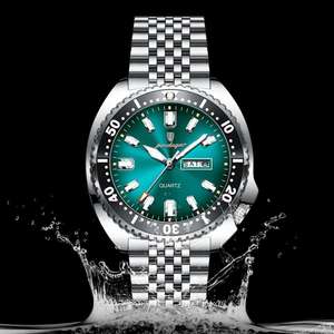 Reloj de Cuarzo de Lujo para Hombre POEDAGAR 682, 47MM, Correa de Acero Inoxidable, Resistente al Agua, Manecillas Luminosas, Calendario Doble, Reloj de Negocios - Product Image 5