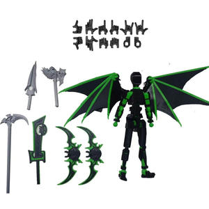 Juguete Modelo Lucky 13 <span class=keywords><strong>de</strong></span> Plástico Impreso en 3D, Articulado y Móvil, <span class=keywords><strong>de</strong></span> la Quinta Generación, con Diseño <span class=keywords><strong>de</strong></span> Ángel <span class=keywords><strong>de</strong></span> Seis Alas Illidan, Superventas Transfronterizo - Product Image 6