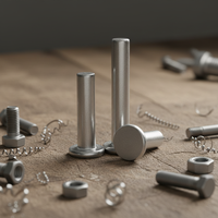 Rivets solides en aluminium Tête plate et tête fraisée Sans finition Différents diamètres et longueurs