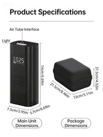 Démarreur de voiture ABS 6000 mAh avec compresseur d'air 600 A 12 V, booster de batterie 150 PSI, gonfleur de pneus numérique pour utilisation d'urgence, certifié CE