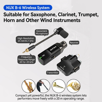 Système de microphone sans fil pour saxophone B-6 2,4 GHz, émetteur-récepteur de micro pour instrument, étui de charge, accessoire d'instrument en métal