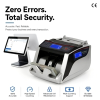 Machine à compter l'argent 2825 avec détection de contrefaçon UV MG IR MT, compteur de billets automatique haute vitesse 1000 pièces/min pour USD EUR