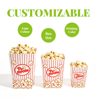 Boîte à popcorn en papier pliable de haute qualité, écologique, personnalisable avec logo et taille, pour emporter, de la marque ZJPACK