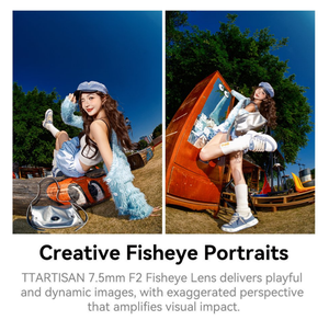 Obiettivi Fisheye Grandangolari TTArtisan APS-C 7.5mm F2 Compatibili con Attacchi Sony E, Panasonic <span class=keywords><strong>M43</strong></span> Z, Canon e Fujifilm X - Product Image 2
