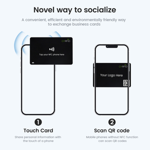 Tarjetas de Visita Inteligentes VIP de PVC Personalizadas con NFC, Código QR, RFID, Negras, Tarjetas de Visita Digitales NFC en Blanco - Product Image 5