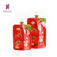 Pochette à bec de ketchup en aluminium imprimé sur mesure Sac à dos pour sacs en plastique à sauce tomate chili