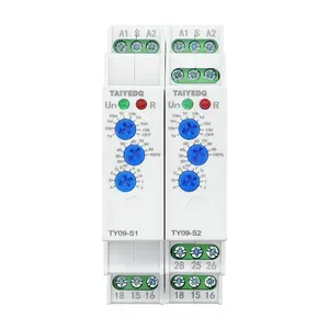 TY09-S1 S2 16A Temporizador Multifuncional Relé com 10 Opções de Função AC 230V Tipo Din Rail Relé Tempo Delay