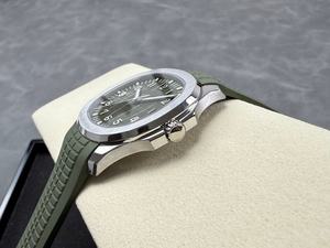 Reloj Mecánico Impermeable de Súper Calidad, 42 mm, Fábrica DDF, Movimiento ETA 330, 5168, Peso 120 g, Reloj Verde PP con Correa de Goma Verde - Product Image 4