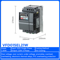 Variateur de fréquence Delta VFD-EL-W pour moteur AC 220V monophasé, pour compresseur, modèles VFD002EL21W/VFD004EL21W/VFD007EL21W/VFD015EL21W