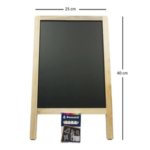 Pizarra para bar con marco de madera de 40x25 cm con 6 tizas y esponja borradora - Product Image 2