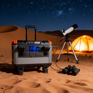 Estación de Energía Portátil BIGINVERTER de 3000W con Asa Telescópica para Acampar al Atardecer y Uso en Refrigeración al Aire Libre - Product Image 5