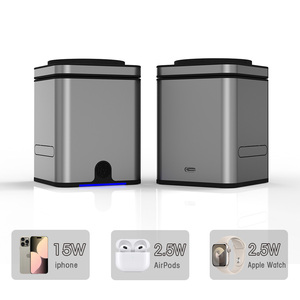   Chargeur sans fil magnétique certifié 3 en 1, station de charge pliable rétractable en forme de cube, support de charge sans fil rapide 15W - Product Image 5