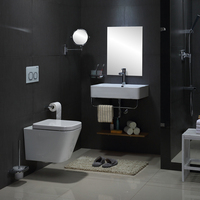 Ensemble complet de toilettes de luxe en deux pièces à suspension murale en céramique blanche moderne OEM BF2470 en vente-Articles sanitaires de salle de bain chinois