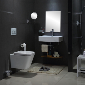 Ensemble complet de toilettes de luxe en deux pièces à suspension murale en céramique blanche moderne OEM BF2470 en vente-Articles sanitaires de salle de bain chinois - Product Image 2
