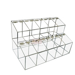 clear acrylic stackable pick and mix candy nut sweets display dispenser bins