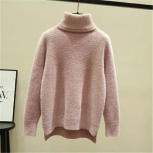 Pull en chenille épais pour femme, col montant, hiver, vente en gros K105 - Product Image 4