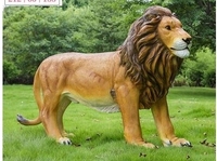 Statues d'animaux de décoration en béton de grande taille Lion Tigre Léopard Éléphant Crocodile Moules en fibre de verre