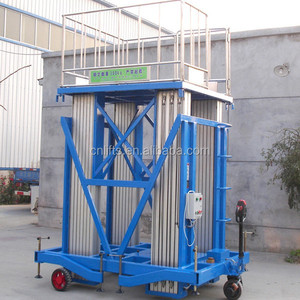 12 M Đôi Cột Buồm Nhôm Làm Việc Trên Không Nền Tảng Di Động Dọc Manlift - Product Image 6