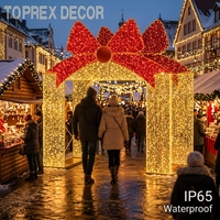 Arche lumineuse géante personnalisée pour extérieur, décorations de Noël Toprex, éclairage grand format étanche, motif lumineux populaire pour les fêtes 2026
