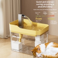 Distributeur d'eau automatique silencieux et écologique de grande capacité (2 L) pour chiens, en plastique solide, avec source d'alimentation rechargeable