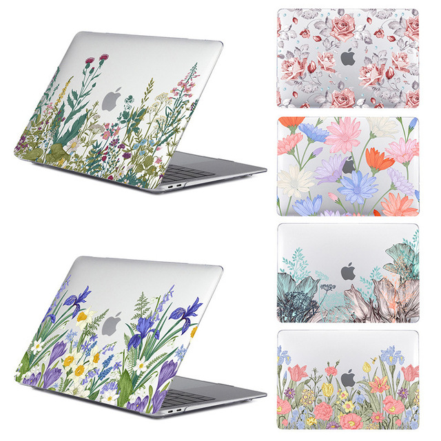 Custom Pattern OEM ODM Transparent Shell Shockproof Hard PC clear Laptop Covers Case for Macbook Pro 13 14 16 Air 13