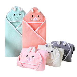 Mới bé tắm Quà Tặng cora primum chất lượng tay-miễn phí siêu mềm hoodie tắm dệt kim Polyester bông tre phim hoạt hình trẻ em - Product Image 1