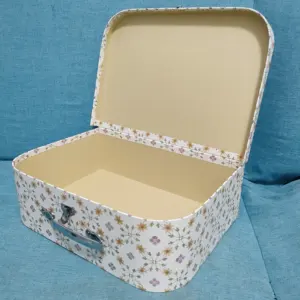 Customizable Cardboard Suitcase Box Packaging Craft Clothing Printed Virgin Wood Pulp Recycled Paper Resin Coating Industrial