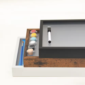 Kit <span class=keywords><strong>de</strong></span> peinture d'empreintes <span class=keywords><strong>de</strong></span> mains et <span class=keywords><strong>de</strong></span> pieds en bois transparent fait à la <span class=keywords><strong>main</strong></span>, cadre photo pour la décoration <span class=keywords><strong>de</strong></span> la maison, souvenir - Product Image 5