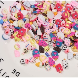 Paso Sico <span class=keywords><strong>2022</strong></span> Alta Calidad 30 unids/pack <span class=keywords><strong>verano</strong></span> Kawaii 3D <span class=keywords><strong>uñas</strong></span> encantos lindo postre Donut helado DIY resina manicura Decoración - Product Image 4