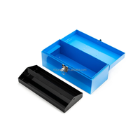 Boîte à outils métallique portable robuste de 16 pouces avec poignée de transport robuste et plateau amovible pour garage, atelier, bureau, OEM personnalisé