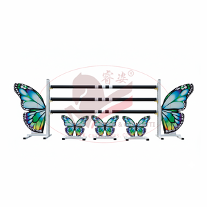 Canne Horse Show Jumping Wing Jump recinzione a ostacoli verticale con legno & costruzione in alluminio - Product Image 4