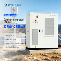 Armoire de stockage de batteries LiFePO4 253 kWh sur réseau avec refroidissement liquide et PCS 125 kW