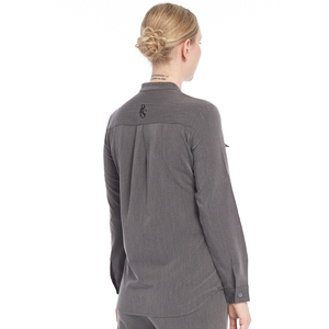 Enfermera Ropa DE TRABAJO Hospital Salón de belleza Señoras Scrub Suit Chaqueta con cremallera frontal Tops Moda Mujer <span class=keywords><strong>Manga</strong></span> larga Conjuntos de uniformes médicos - Product Image 5