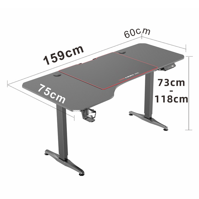 2021 Gaming Table Desk Single Motor Height Adjustable Desk Electric Office Standing Desk