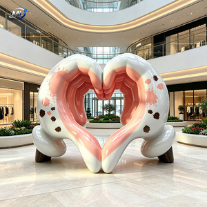 Escultura de Resina en Forma de Corazón, Arte Público para Jardín Exterior, Decoración Comercial, Estatua con Temática Personalizada - Product Image 5