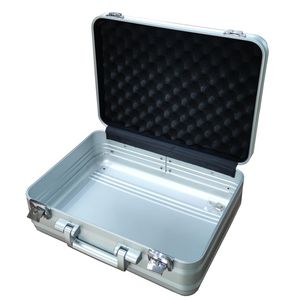 Hợp Kim Nhôm Tùy Chỉnh Attache <span class=keywords><strong>Case</strong></span> Tuỳ Chỉnh Bạc Nhôm Thiết Bị Lưu Trữ Ngắn Gọn <span class=keywords><strong>Case</strong></span> Với Foam - Product Image 6