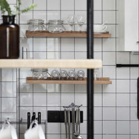 Carrelage mural scandinave minimaliste blanc 300x600 - Carrelage mural brillant à motif quadrillé pour cuisine, salle de bain, balcon