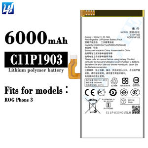 <span class=keywords><strong>Batteria</strong></span> ad Alta Capacità 6000mAh C11P1903 per ASUS ROG <span class=keywords><strong>Phone</strong></span> 3 Batterie di Ricambio - Product Image 2