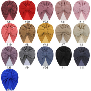 Turbante per Neonata, Bandana Carina in Cotone Lavorato a Maglia per Tutte le Stagioni, Fascia per Capelli con Grande Fiocco - Product Image 6