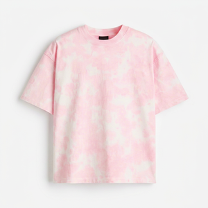 Camiseta Oversize Personalizada Tie Dye 100% Algodón de Alto Gramaje Estilo Urbano Lisa Unisex Ajuste Holgado Lavado Ácido Moda Verano - Product Image 6